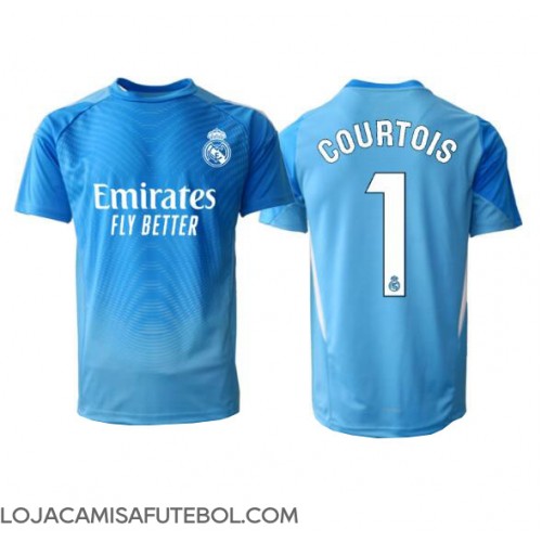 Camisa de Futebol Real Madrid Thibaut Courtois #1 Goleiro Equipamento Principal 2025-26 Manga Curta Camisa de Futebol Real Madrid Thibaut Courtois #1 Goleiro Equipamento Principal 2025-26 Manga Curta